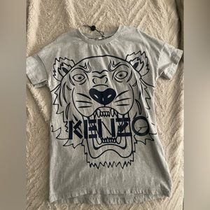 KENZO KIDS Girls grey tiger jersey dress